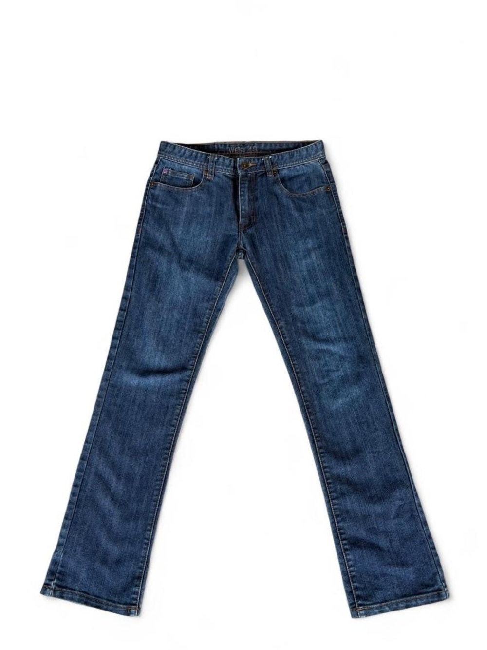 Zumiez Women's Straight Leg Jeans in Dark Blue Wash